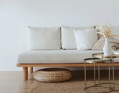 A bright living room after a professional clean